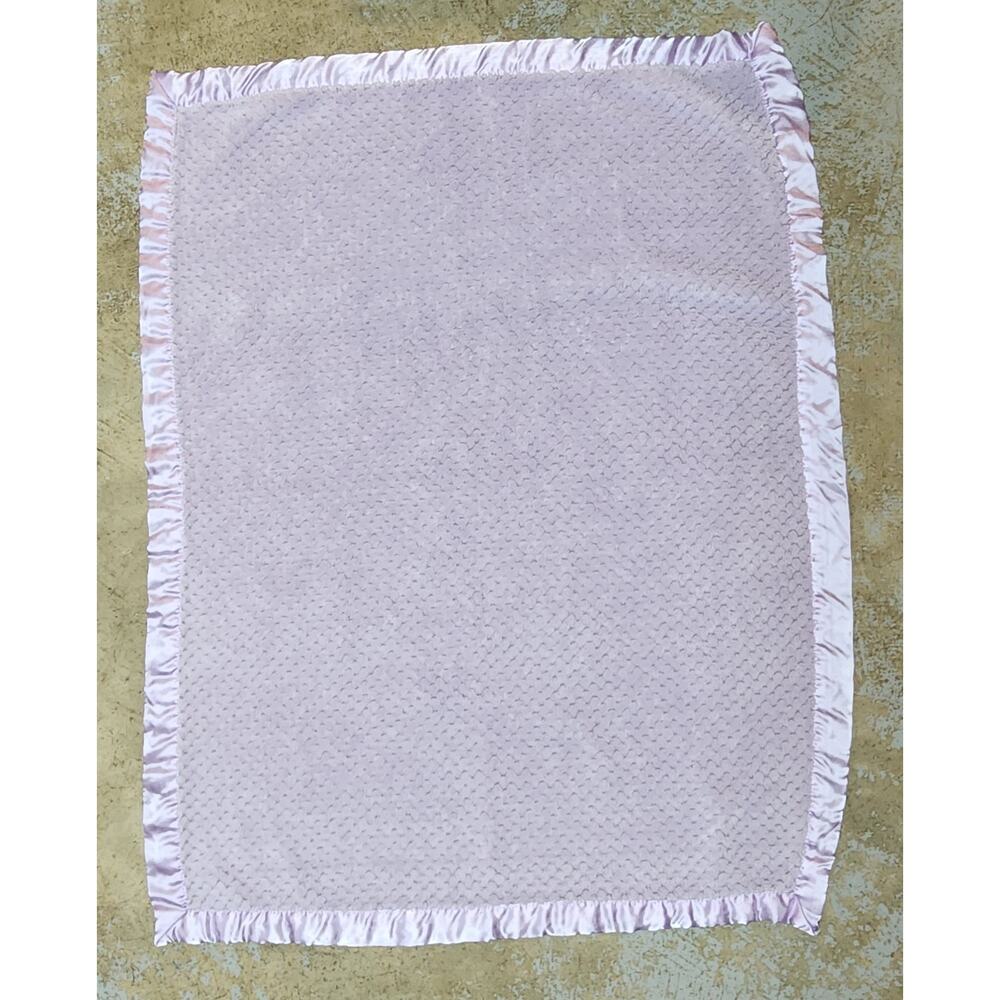 Mon Lapin Baby Blanket Replacement Silky Security Purple Textured Satin Trim